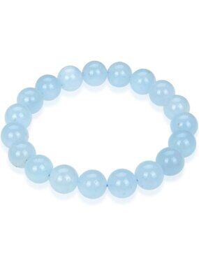 Natural Stretch Gemstone Bracelet 10mm Beads, Healing Crystal Chakra Jewelry